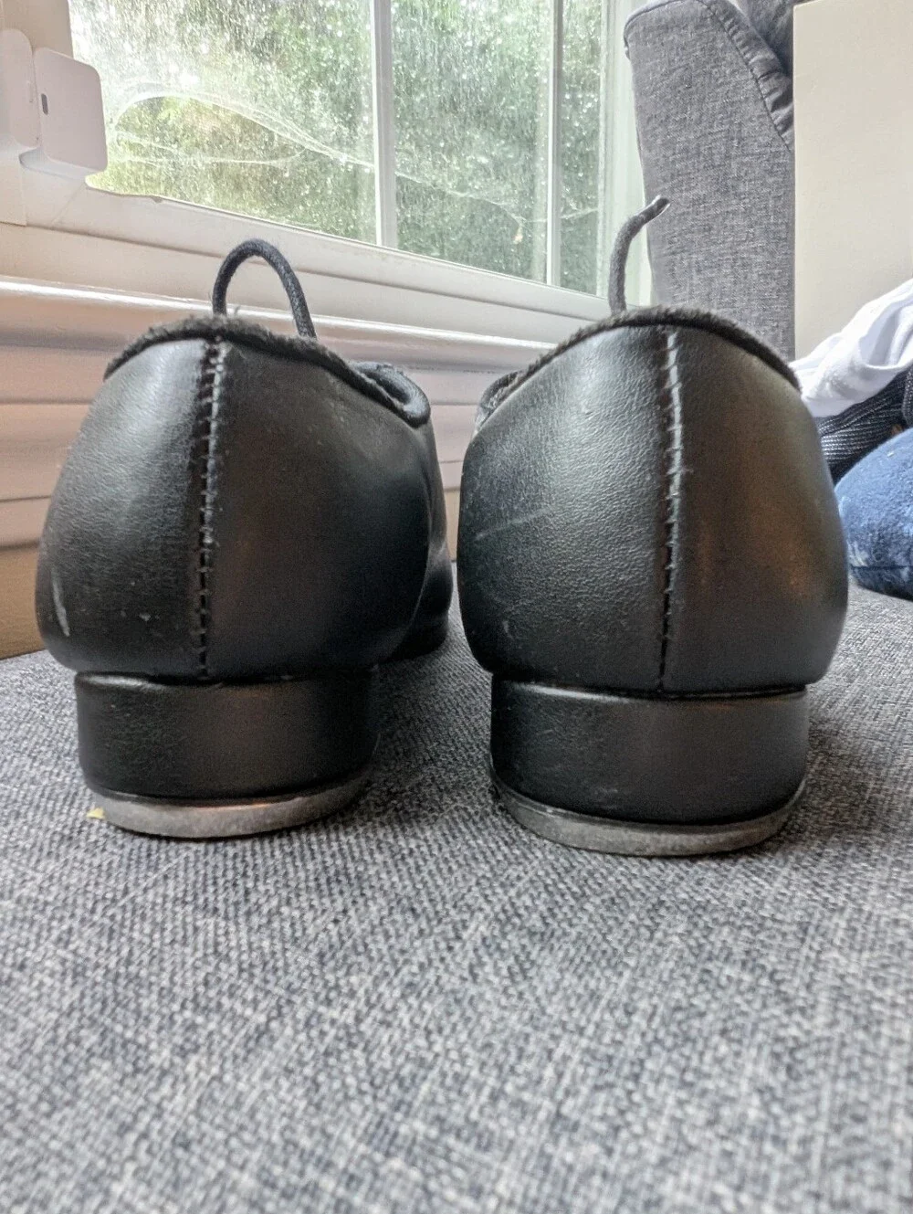 So Danca Size 10 Black Lace-Up Tap Shoes
